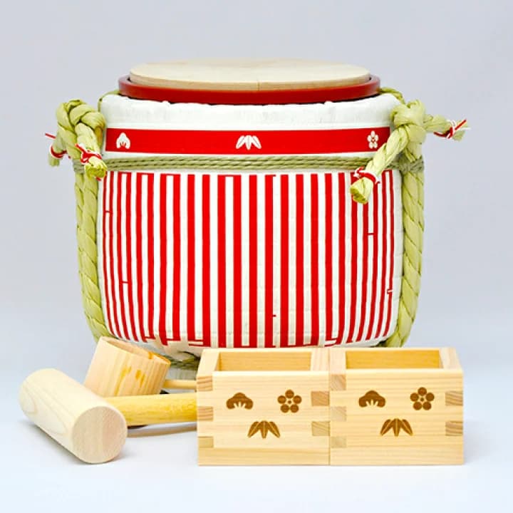 【楽天市場】鏡開き [岸本吉二商店（きしもときちじしょうてん）]ミニ鏡開きセット（菰樽/こもだる） 正月「ハッピーニューイヤー」（お祝い/開店祝い/樽/パーティー/結婚式/披露宴/二次会/鏡割り/和/酒器/国産/日本産/職人)：日本の伝統工芸 LOCALCO STORE