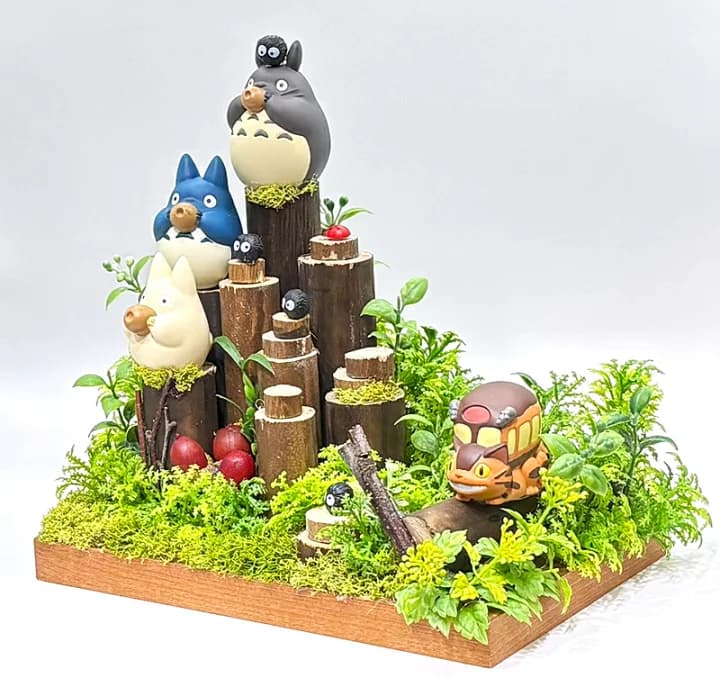 【楽天市場】「森に響けオカリナの音３猫バス友情出演 Echo in the forest the sound of okarina 4 Big」ジブリグッズ トトログッズハンドメイド　フラワーアレンジメント　ジブリ風 　癒し　インテリア 　ギフトにおすすめ 　トトロの森シリーズ：はなやはなや