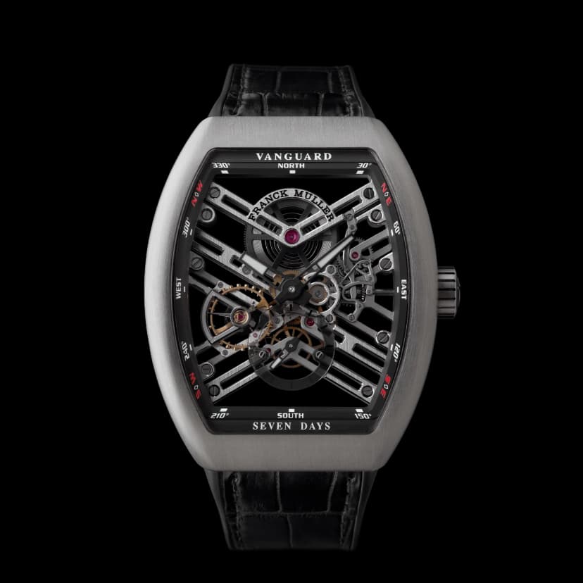 フランク ミュラー ヴァンガード 7デイズ パワーリザーブ スケルトン V45S6SQT ACNR – FRANCK MULLER