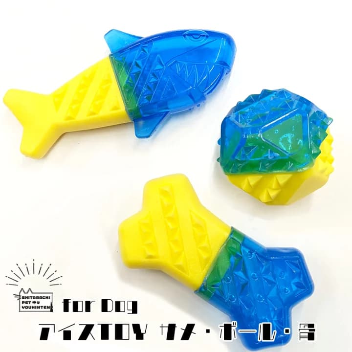 【楽天市場】犬 おもちゃ アイスTOY アイストイ サメ 骨 ボール デンタルケア 熱中症対策 投げて遊ぶ 噛んで遊ぶ 凍らせて遊べる 暑い日 夏 屋外 お庭 お散歩 ドッグラン 可愛い オシャレ ひんやり 凍らす 小型犬 中型犬 大型犬：犬猫グッズの下町ペット用品店