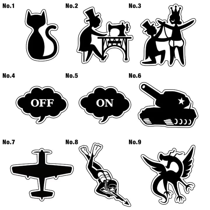 【楽天市場】5cm ステッカー シール 車 かっこいい アウトドア スーツケース おしゃれ サーフィン サーフボード バイク 防水 キャラクター カー シール 雑貨 ワッペン スッテカー スティッカー モノクロ [◆]：ホビナビ 楽天市場店