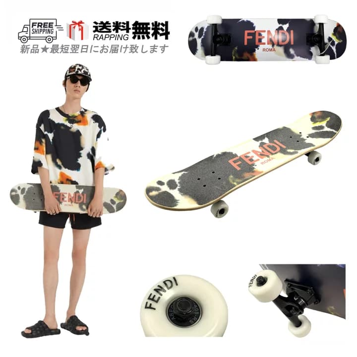 【楽天市場】FENDI フェンディ スケートボード スケボー スポーツ ロゴ 4輪 デコレーション 7AS109AMU1F1KSS 新品 ★ マルチカラー K789..：C-TRUST　楽天市場店