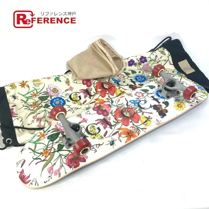【楽天市場】GUCCI グッチ 689105 フローラ ロゴ 花柄 フラワー スケートボード スケボー インテリア オブジェ ウッド メンズ マルチカラー 【中古】：ブランドショップ　リファレンス