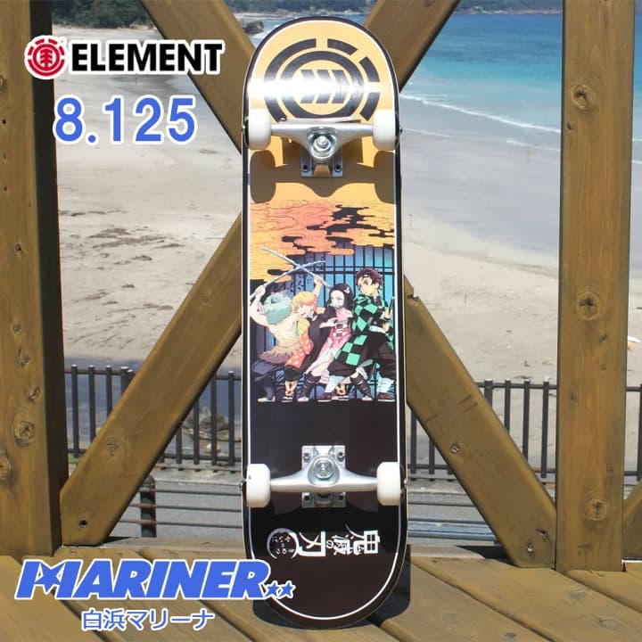 【楽天市場】【マラソン Ｐ最大23倍 クーポンあり】 エレメント スケートボード コンプリート 鬼滅の刃 ELEMENT KIMETSU A COMP 8インチ BB027444 SKATEBOARD ストリート トリック系 パーク 子供 大人 スクール きめつのやいば カナディアンメープル：伊豆下田海の目の前 白浜マリーナ