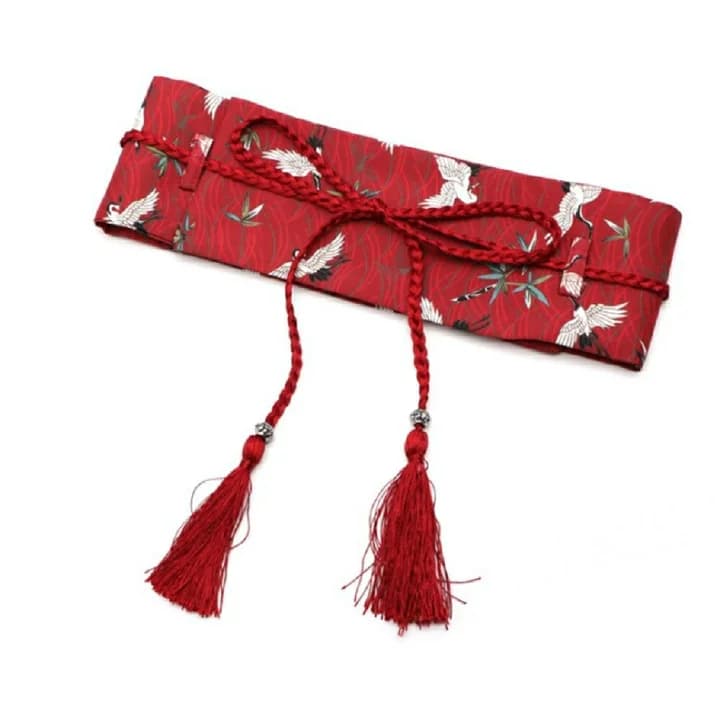 【楽天市場】【在庫限り】帯 帯ベルト 鶴柄 サッシュベルト 鶴柄 刺繍 和柄 和装 和服 雅 大和撫子 韓国ファッション ウエストベルト レトロ 結婚式 着物 浴衣 着付け小物 腰紐 鶴 和テイスト かわいい おしゃれ ベルト 花魁：AiO　Online　Store