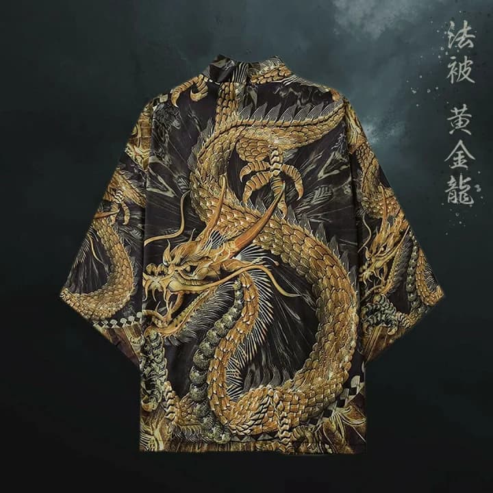 【楽天市場】法被 黄金龍 開運デザイン 夏祭り 夏恋 和柄 雅風 寺 神社 羽織り 半纏 はんてん 長半纏 半天 袢天 ハッピ 法被 半被 お祭り衣装 和装カーディガン 浴衣 着物風 韓国ファッション メンズ レディース ユニセックス イベント衣装 おしゃれ 和風コーデ：AiO　Online　Store