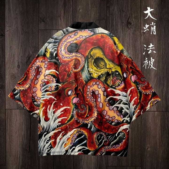 【楽天市場】【在庫限り】法被 大蛸 半被 お祭り衣装 雅 和柄 ハッピ 羽織 和装 浴衣 着物 はっぴスタイル かっこいい かわいい 風物詩 おしゃれ 着物 和装 コスプレ 小物 大人 入学式 卒業式 成人式 振袖 袴 和柄 SNS 撮影用 女性 男性：AiO　Online　Store