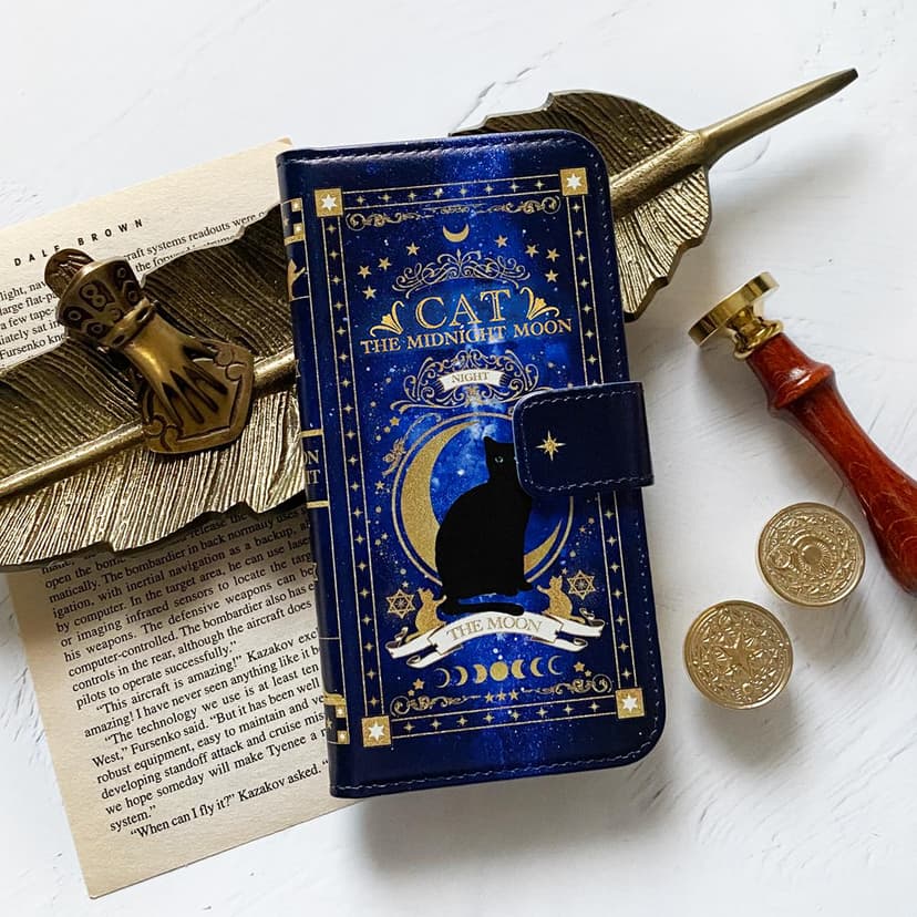 猫の魔導書 〜THE MOONLIGHT CAT〜 手帳型 iPhoneケース スマホケース 全機種対応 スマホケース・カバー LALA CloveR. 通販 13431430｜Creema(クリーマ)