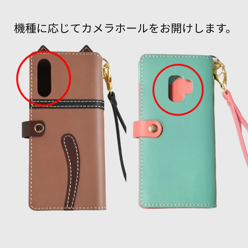 ＊仕舞い忘れのベロ出しにゃんこ＊leather sumyaho case＊猫の手帳型レザースマホケース／全機種 スマホケース・カバー craft-made 通販 7871879｜Creema(クリーマ)