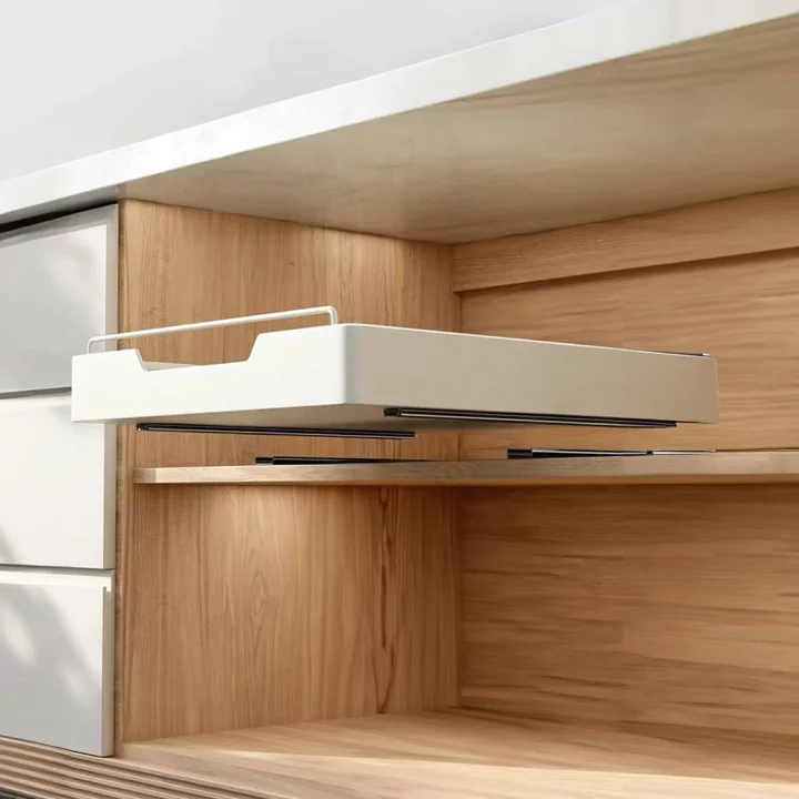 【楽天市場】ママ倉 キッチン収納引き出し シンク下収納 洗面所収納 炊飯器ラック 幅20/25/30cm*奥行43cm*高さ7cm スライドレール付き 台所用 アイボリーマット/ブラックマット：ママ倉Mamakura