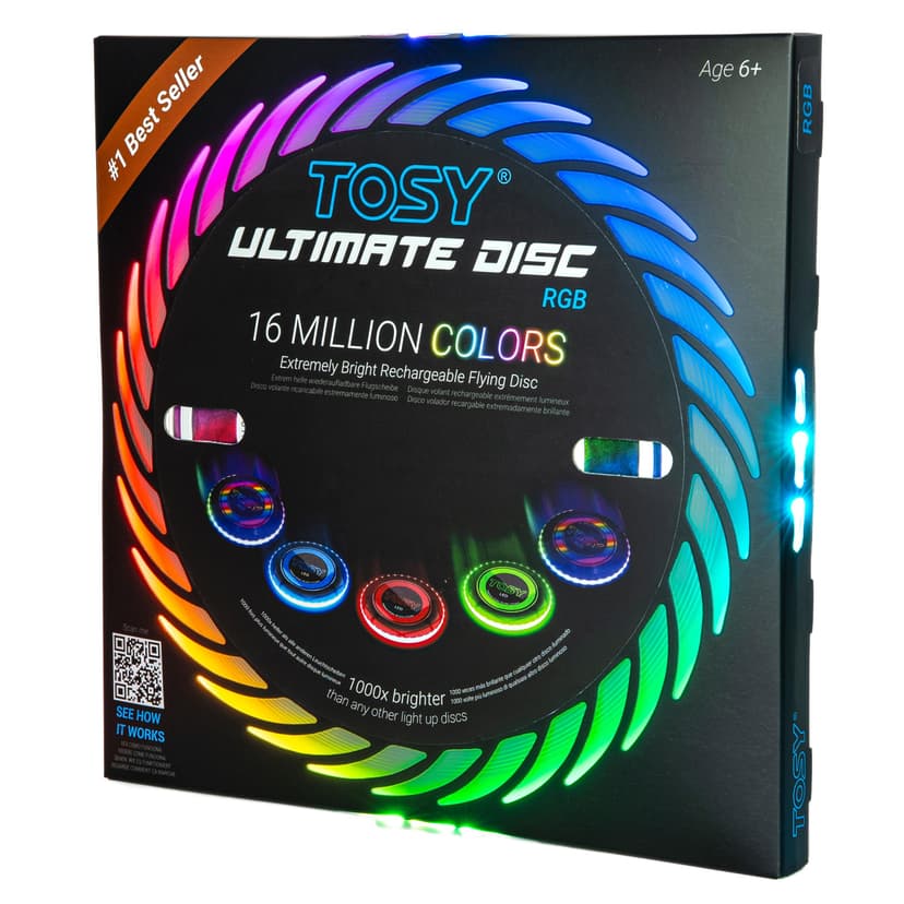 【楽天市場】フリスビー フライングディスク 光る TOSY Ultimate Disc 36 LED トッシー アルティメット アルティメットディスク スポーツディスク フリスピー 映え SNS 暗闇 遊び 子供 大人 プレゼント 誕生日 アウトドア 屋外 夜 公園 おもちゃ 男性 女性 ギフト おしゃれ 175g 27cm：バランスボディ研究所