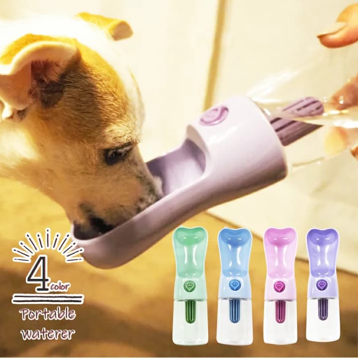 【楽天市場】ペット用 携帯水飲みボトル ポータブルウォーターボトル 散歩 犬 携帯用水筒 水飲み器 給水器 給水ボトル 熱中症 対策 ワンタッチ おでかけ アウトドア 犬 ペット ペットボトル 骨型 250ml ウォーターボトル コンパクト：犬猫グッズの下町ペット用品店