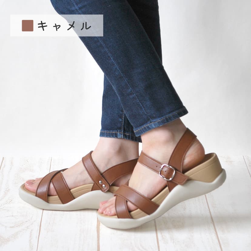 ECR-003 サンダル レディース 厚底 履きやすい 疲れにくい 痛くない サンダル リゲッタ 通販 12134415｜Creema(クリーマ)